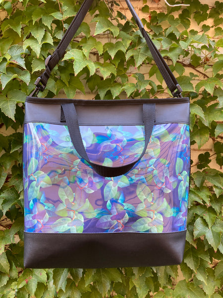 Carry All Bag - Green Blue Leaves