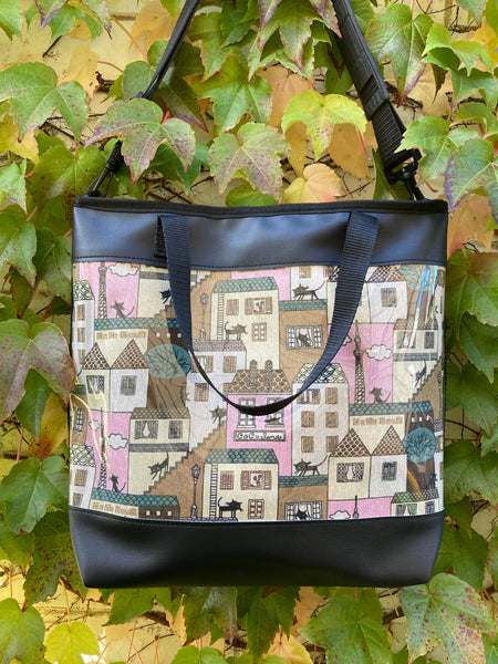 Carry All Bag - Cat On A Hot Tiled Roof-Pink