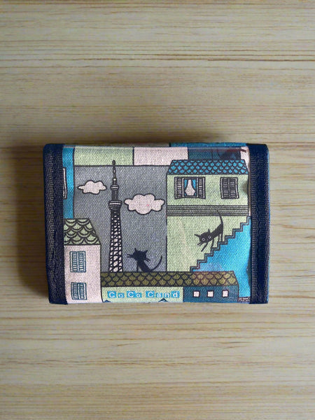 Mini Wallets - Cat On A Hot Tiled Roof - Blue