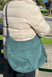 Large Everyday Bag  - Forest Green Corduroy