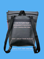 Backpack/ Shoulder Bag -  Pop Flowers
