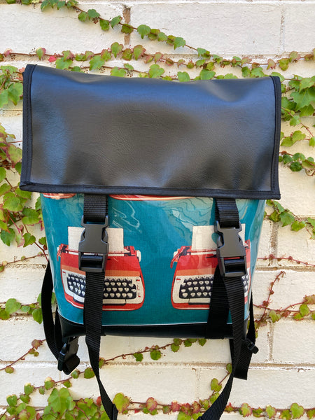 Backpack/ Shoulder Bag - Typewriter