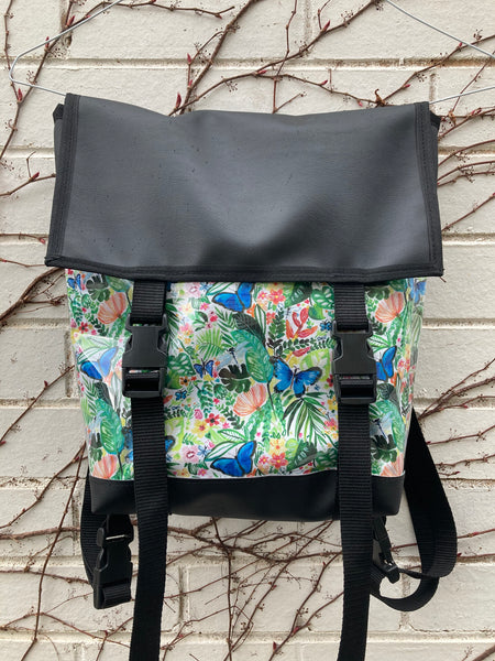 Backpack/ Shoulder Bag - Spring Watercolour