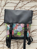 Backpack/ Shoulder Bag - Bright Succulents